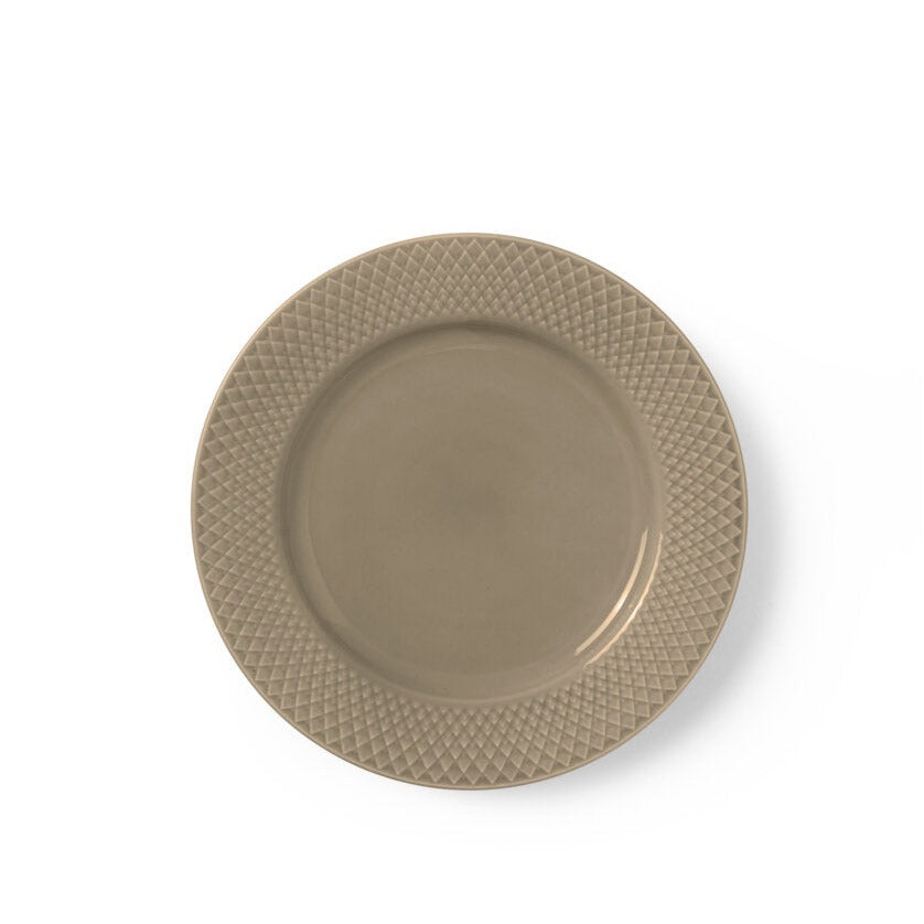 Rhombe Earth Frokosttallerken, clay - Ø23 cm.